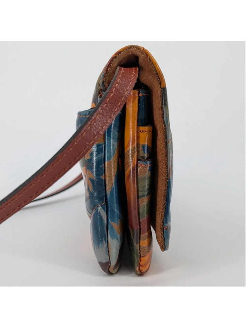 Patricia Nash Penley Marigold Harvest Quilted Leather Crossbody Clutch Dust Bag